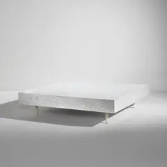 "Pizzo Carrara" table by Marcel Wanders, 2007, Sandblasted Carrara marble, painted metal, sold Jul 2020