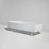 Marcel Wanders, "Pizzo Carrara" bench, 2007, Sandblasted Carrara marble, painted metal