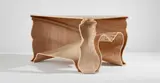 Jeroen Verhoeven, "Cinderella" table, 2004-2007, CNC-cut birch plywood