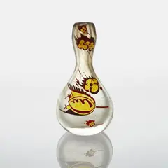 Maurice Marinot, Bottle, circa 1922, Hand-blown glass, enamel decoration