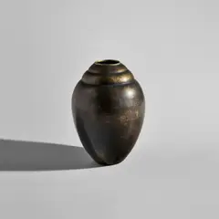 Jean Dunand, Vase, 1920s, Patinated metal