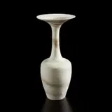 Large vase with flaring lip by Lucie Rie, circa 1972, Porcelain, mixed clays producing an integral spiral, sold Jul 2020