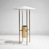 Philip Johnson and Richard Kelly, Floor lamp, designed 1954, Brass, painted aluminum