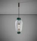 Tomaso Buzzi, Ceiling light, model no. 5220, circa 1933, Glass, brass