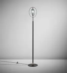 Floor lamp, model no. 2020 by Max Ingrand, circa 1961, Glass, brass, painted metal, sold Dec 2020