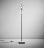 Max Ingrand, Floor lamp, model no. 2020, circa 1961, Glass, brass, painted metal