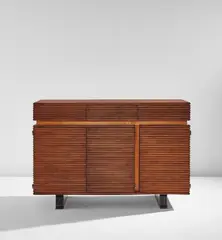 Cabinet by Gio Ponti, circa 1937, Beech-veneered wood, beech, birch, painted wood, sold Dec 2020