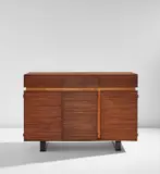 Cabinet by Gio Ponti, circa 1937, Beech-veneered wood, beech, birch, painted wood, sold Dec 2020