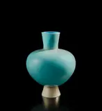 Tomaso Buzzi, Vase, model no. 3426, circa 1932, Alga glass with applied gold leaf