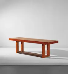 Dining table by Giuseppe Terragni, circa 1937, Tamo ash-veneered wood, teak-veneered wood, copper, offered Dec 2020