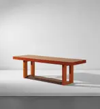 Giuseppe Terragni, Dining table, circa 1937, Tamo ash-veneered wood, teak-veneered wood, copper