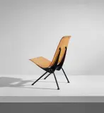 Jean Prouvé, "Antony" chair, model no. 356, circa 1954, Beech-veneered plywood, painted steel, aluminum