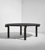 Eric Schmitt, "Big Circle" table, 2006, Patinated bronze, slate