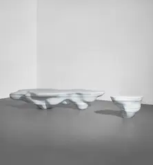 Joris Laarman, "Cumulus" table, 2010, Striato Olimpico marble