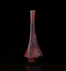 Vase by Pierre-Adrien Dalpayrat, circa 1900, Stoneware, sang de bœuf glaze with highly vitrified green-blue and black jasper coloration, sold Dec 2020