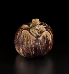 Vase by Pierre-Adrien Dalpayrat, circa 1900, Stoneware, layered, flowing purple and green glazes, sold Dec 2020