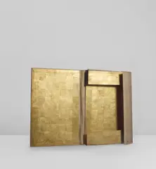 Josef Hoffmann, Portfolio, from the collection of Gustav Klimt, circa 1905, Gold leaf-covered paper board, linen-covered paper board