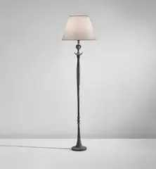 Alberto Giacometti, “Figure” floor lamp, designed circa 1933, later cast, Patinated bronze, paper shade