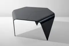 "Trienna" table by Ilmari Tapiovaara, Designed 1954, Painted birch-laminated plywood, sold Sep 2019
