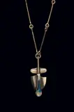Björn Weckström, "Iguana" pendant necklace, 1974, Mould-cast silver and acrylic