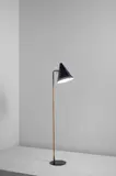 Floor lamp, model no. 10501 by Paavo Tynell, 1950s, Painted aluminium, cane-wrapped metal, brass, painted steel, sold Sep 2019