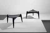 Ilmari Tapiovaara, Pair of large "Tale" stools, model no. 2752, Designed 1951-1953, Painted birch, painted birch-laminated plywood
