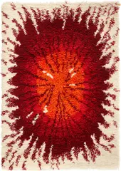 “Satellite” rug by Tuula Saarenpää, 1960-1970, Wool, sold Sep 2019