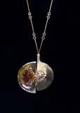 Björn Weckström, "Kilimandjaro" pendant necklace, 1974, Mould-cast silver and acrylic