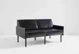 Yrjö Kukkapuro, Two-seater sofa, from the "Ateljee" series, 1963-1964, Leather, painted wood, painted metal