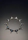 Björn Weckström, "Corona" necklace, 1976, Mould-cast silver and acrylic