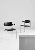 Ilmari Tapiovaara, Pair of "Kiki" stackable chairs, model no. 840, designed 1959, Chromium-plated metal, vinyl