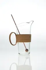 Danish, Pitcher and stirrer, 1960-1970, Glass, cane