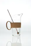 Danish, Pitcher and stirrer, 1960-1970, Glass, cane