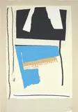 America - La France Variations V by Robert Motherwell, 1984, Lithograph and collage in colors, on white and blue TGL handmade paper, the full sheet, sold Apr 2019