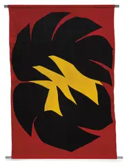 Jack Youngerman, Felt Banner, 1965, Felt banner in colors with aluminum crossbars (as issued)