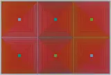Richard Anuszkiewicz, Six Squares, 1969, Screenprint in colors, on wove paper, with margins