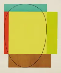 Five Color Frame by Robert Mangold, 1985, Woodcut in colors, on Echizen Kozo paper, with full margins, sold Apr 2019