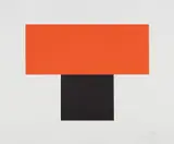 Ellsworth Kelly, Red-Orange over Black, 1970, Screenprint in colors, on Special Arjomari paper, with full margins