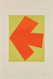 Orange over Green (Orange sur vert), from Suite of Twenty-Seven Color Lithographs by Ellsworth Kelly, 1964-65, Lithograph in colors, on Rives BFK paper, with full margins, sold Apr 2019