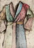 Multi-Colored Robe by Jim Dine, 1977, Offset lithograph, etching, drypoint and electric tools with hand-coloring, on Arches Cover paper, the full sheet, sold Apr 2019