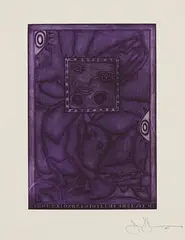 Jasper Johns, Untitled, 1995, Mezzotint in colors, on Lana Gravure paper, watermark J. Johns , with full margins