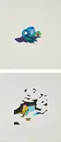 Ken Price, Frog Cup; and Kauai Crab Cup, 1968 and 1972, One lithograph and one screenprint in colors, on German Etching paper and J. Green Mouldmade paper, with full margins