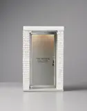 Maurizio Cattelan, The 1:6 Scale Wrong Gallery, 2006, Multiple comprising wood, brass, steel, aluminum, resin, plastic, glass and electric lighting, with accompanying copy of the Wrong Gallery Times, all contained in the original cardboard box