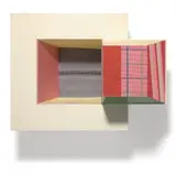 Robert Rauschenberg, Publicon - Station II, from Publicons, 1978, Editioned sculpture constructed of wood and 1/8 in. aluminum, coated with nitrocellulose lacquer, collaged silk, cotton fabrics and baked epoxy enamel over polished aluminum
