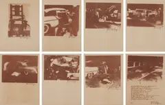 Gerard Malanga, Thermofax, 2008, The complete set of nine hand-pulled Thermofax prints, including the rare ninth print (Andy and Gerard) additional to the published set of eight, on thin wove paper (original 1968 paper), with full margins,