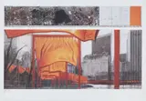 Christo, The Gates: Project for Central Park, New York City, XIX, Drawing in two parts, 2003, Offset lithograph in colors, on wove paper, with full margins