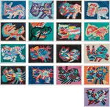 Cats by Karel Appel, 1978, lithograph, sold Apr 2019