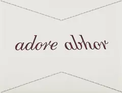 Helen Chadwick, Adore >< Abhor, from Other Men's Flowers portfolio, 1994, Letterpress, on wove paper, the full sheet