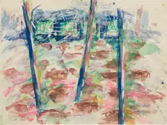Carolee Schneemann, Video Rocks, 1987, watercolor and gouache on paper