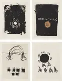 Susana Solano, Plaça del joc de la pilota (Ballgame in the Plaza), 1987-88, The complete set of four aquatints, on Arches paper, with full margins